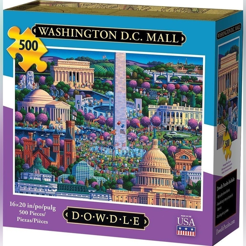 EUC ✨DOWDLE  -Washington DC- 500 piece jigsaw puzzle 🧩 Made in USA